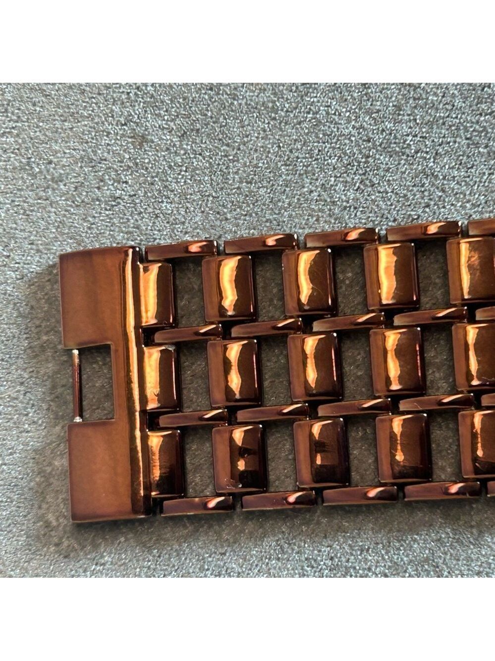 Style & Co. Bronze Amber Crystal rhinestone rectangular watch - Picture 5 of 15